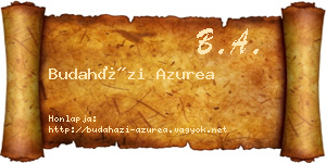 Budaházi Azurea névjegykártya